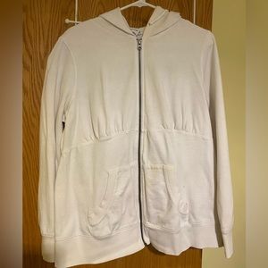 Maternity Zip-up White Jacket